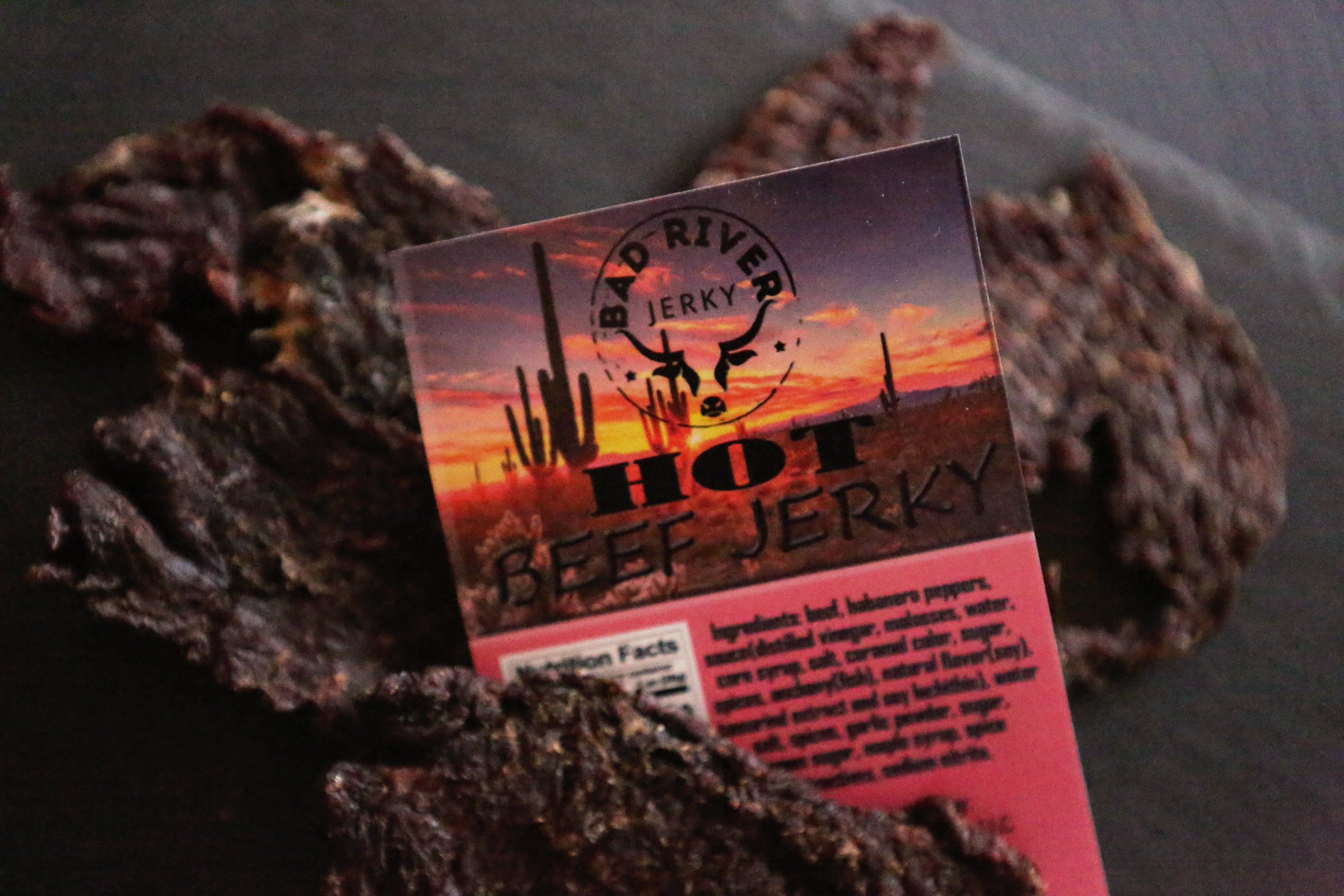 Habanero Hot Beef Jerky handcrafted in South Dakota by Bad River Jerky