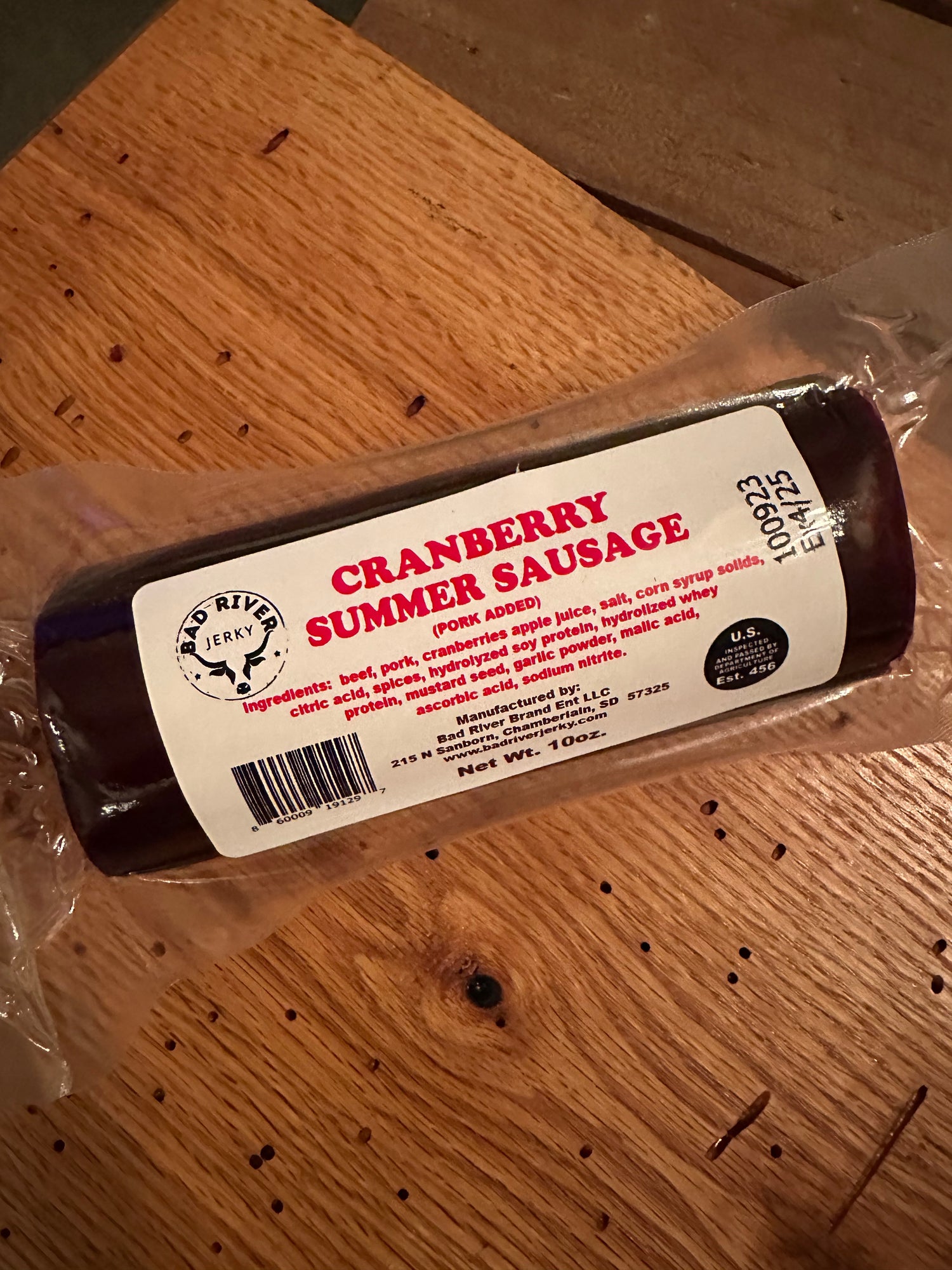 Cranberry Summer Sausage badriverjerky