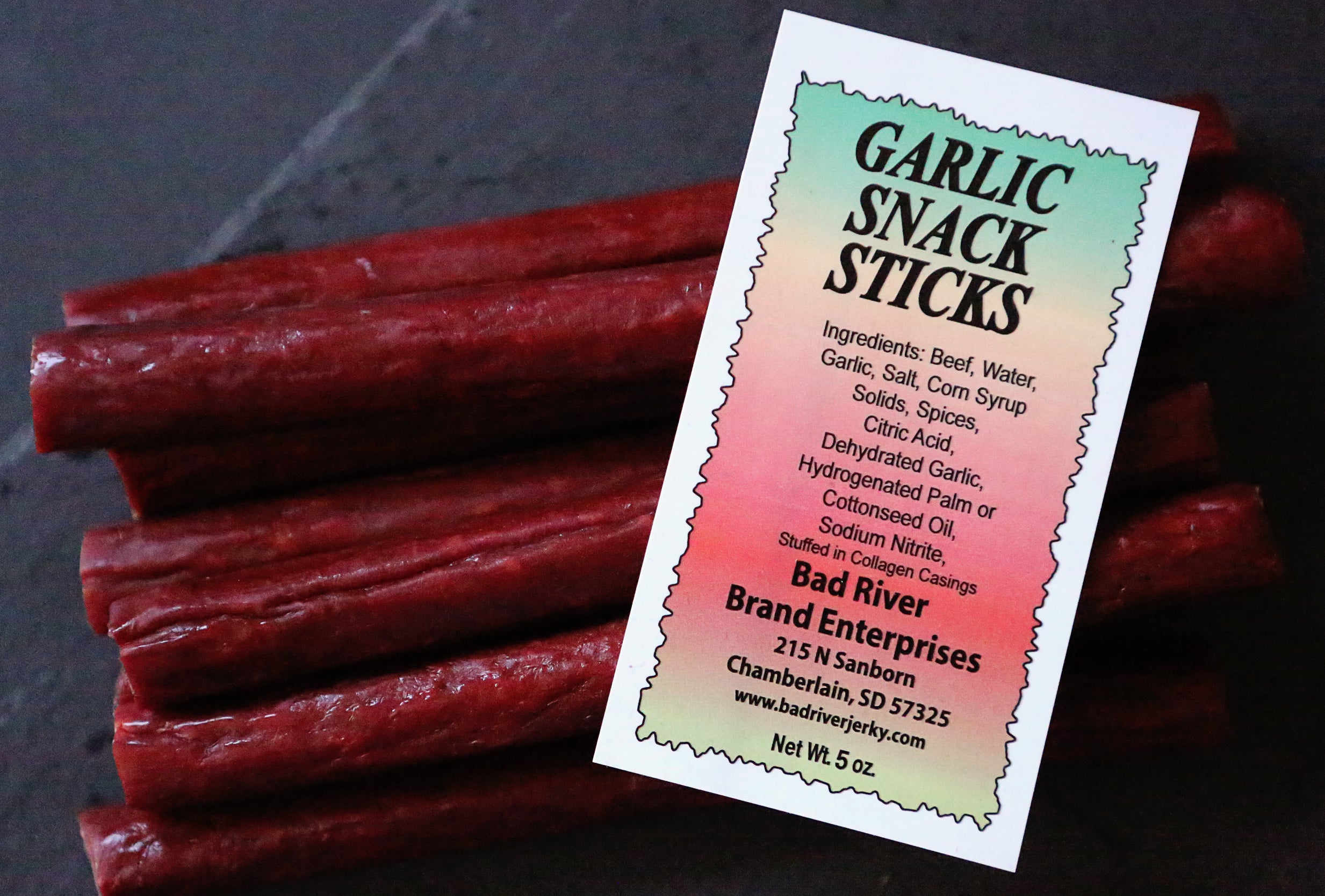 Garlic beef snack sticks – savory high-protein meat snack