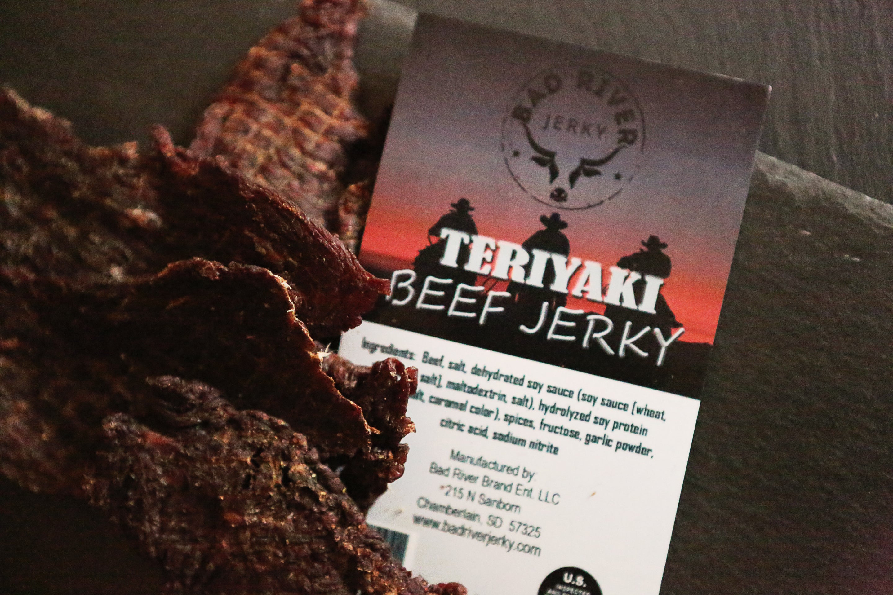 Teriyaki beef jerky pieces – sweet, savory hand-torn beef snack